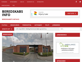 'beredskabsinfo.dk' screenshot