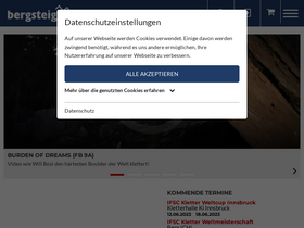 'bergsteigen.com' screenshot