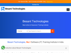 'besanttechnologies.com' screenshot