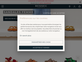 'bessec-chaussures.com' screenshot