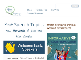 'best-speech-topics.com' screenshot