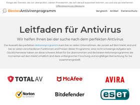 'besterantivirusprogramm.com' screenshot