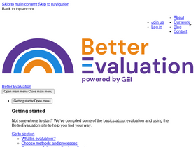 'betterevaluation.org' screenshot