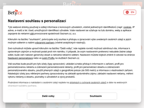 'bety.cz' screenshot
