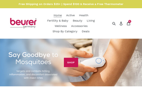 'beurer.com' screenshot