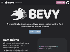 'bevyengine.org' screenshot