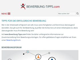 'bewerbung-tipps.com' screenshot