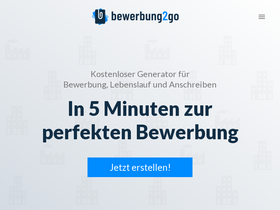 'bewerbung2go.de' screenshot
