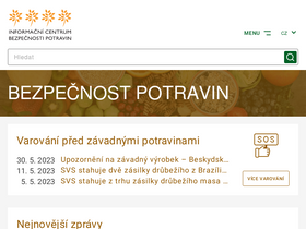 'bezpecnostpotravin.cz' screenshot