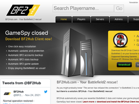 'bf2hub.com' screenshot
