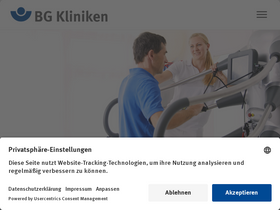 'bg-kliniken.de' screenshot