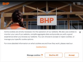 'bhp.com' screenshot