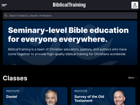 'biblicaltraining.org' screenshot