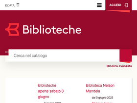 'bibliotechediroma.it' screenshot