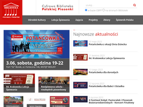 'bibliotekapiosenki.pl' screenshot