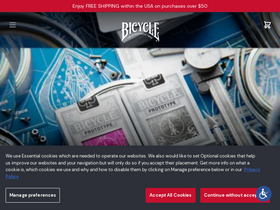 'bicyclecards.com' screenshot