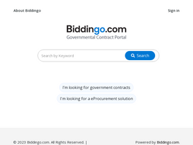 'biddingo.com' screenshot