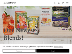 'bigelowtea.com' screenshot