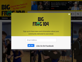 'bigfrog104.com' screenshot
