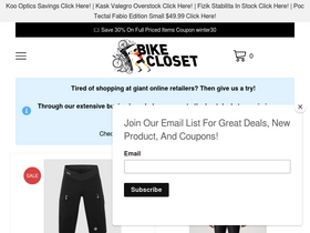 'bikecloset.com' screenshot