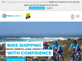 'bikeflights.com' screenshot