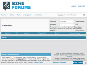 'bikeforums.net' screenshot