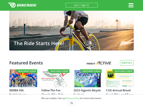'bikeride.com' screenshot