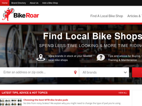 'bikeroar.com' screenshot