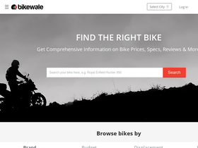 'bikewale.com' screenshot
