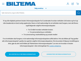 'biltema.no' screenshot