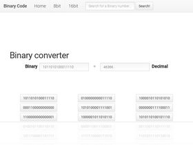 'binary-code.org' screenshot