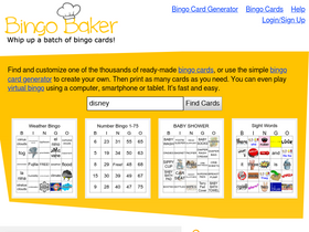 'bingobaker.com' screenshot