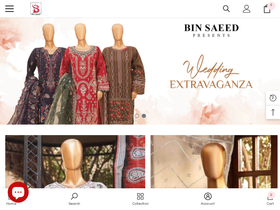 'binsaeedfabric.com' screenshot