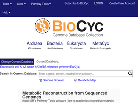 'biocyc.org' screenshot