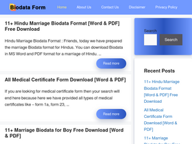 'biodataform.com' screenshot