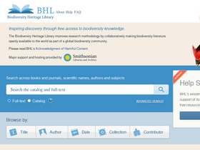 'biodiversitylibrary.org' screenshot
