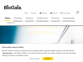 'biogaia.com' screenshot