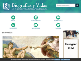 'biografiasyvidas.com' screenshot