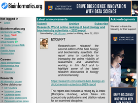 'bioinformatics.org' screenshot