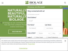 'biolage.com' screenshot