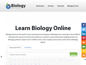 'biologyonline.com' screenshot