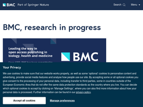 'biomedcentral.com' screenshot