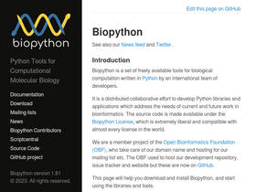 'biopython.org' screenshot