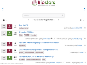 'biostars.org' screenshot