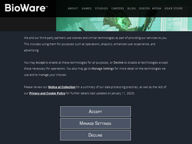 'bioware.com' screenshot