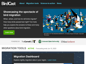 'birdcast.info' screenshot