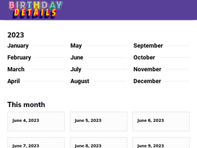 'birthdaydetails.com' screenshot