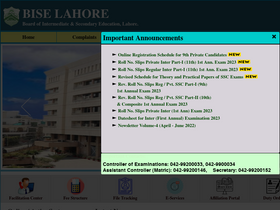 'biselahore.com' screenshot