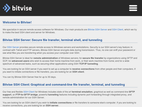 'bitvise.com' screenshot
