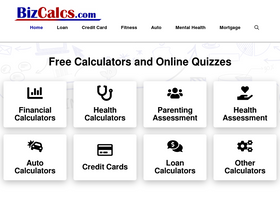 'bizcalcs.com' screenshot